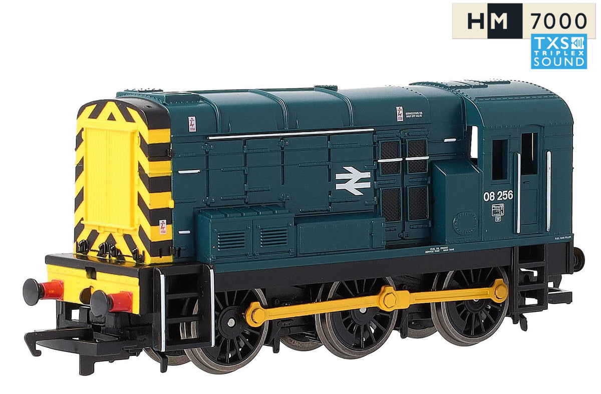R30546TXS RailRoad Class 08 BR Blue 08256 Diesel Locomotive - DCC Sound
