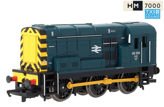 R30546TXS RailRoad Class 08 BR Blue 08256 Diesel Locomotive - DCC Sound
