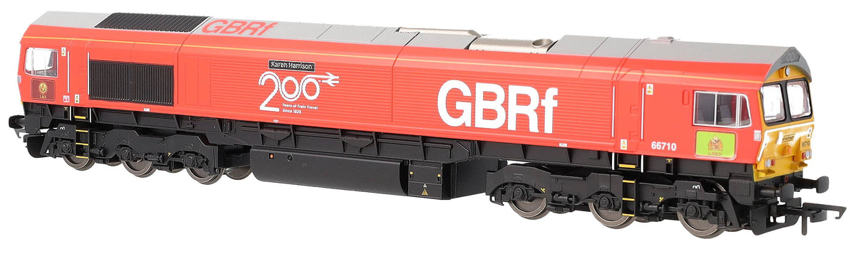 R30549 RailRoad Plus GBRf Class 66 Railway 200 'Karen Harrison' 66710 Diesel Locomotive