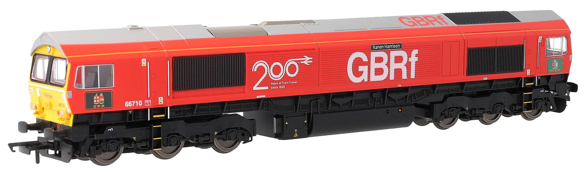 R30549TXS RailRoad Plus GBRf Class 66 Railway 200 'Karen Harrison' 66710 Diesel Locomotive - DCC Sound
