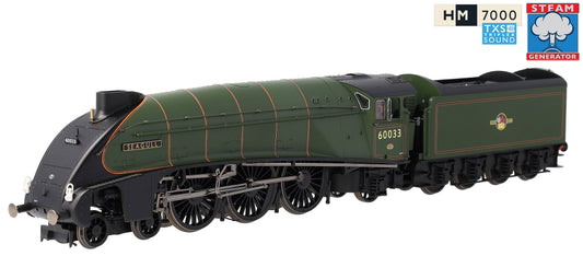 R30552SS Class A4 4-6-2 BR Green Late Crest 60033 'Seagull' Steam Locomotive - DCC Sound & Smoke