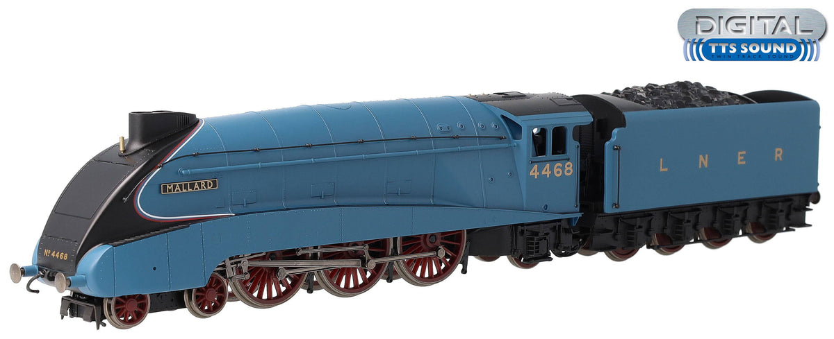 R3395TTS RailRoad LNER, A4 Class, 4-6-2, 4468 ‘Mallard’ Steam Locomotive - TTS Fitted