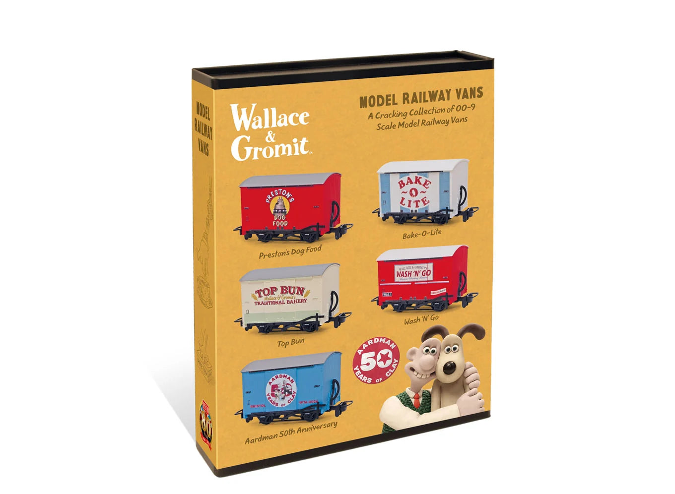 GRAA050 OO9 Box Van Wallace & Gromit Aardman 50th Anniversary Wagon Collectors Set of 5
