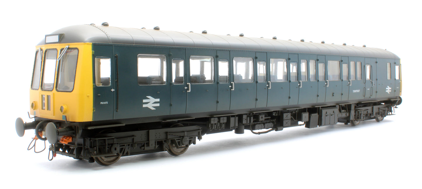 Class 122 BR Blue (Yellow Ends) Single Car DMU TDB975227 - Weathered
