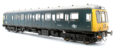 Class 122 BR Blue (Yellow Ends) Single Car DMU TDB975227 - Weathered