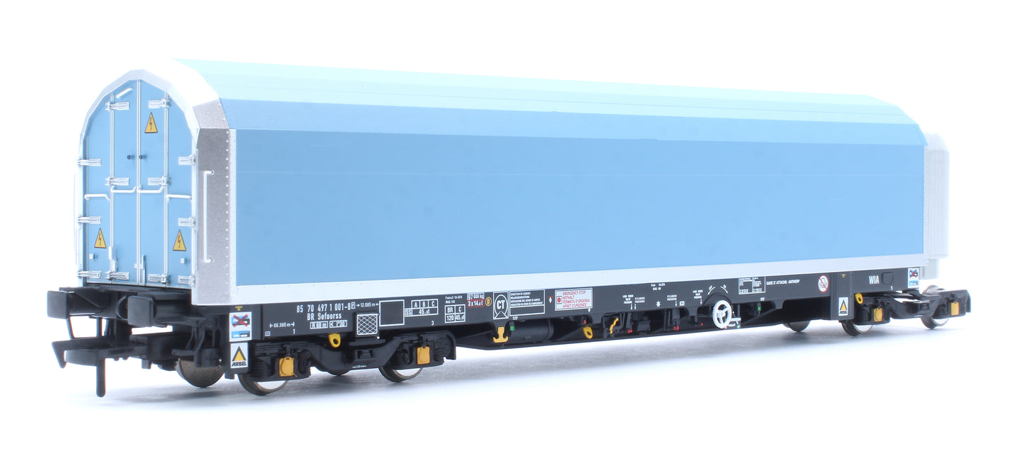 OO/4mm 5-car Arbel WIA car carrier with RfD squadron branding. Wagon 85 70 4971 001-8