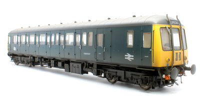 Class 122 BR Blue (Yellow Ends) Single Car DMU TDB975227 - Weathered
