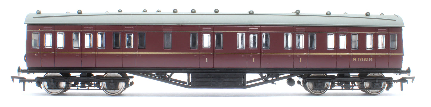 4P-010-152 57ft Stanier Non-Corridor Composite M19183M BR Lined Maroon
