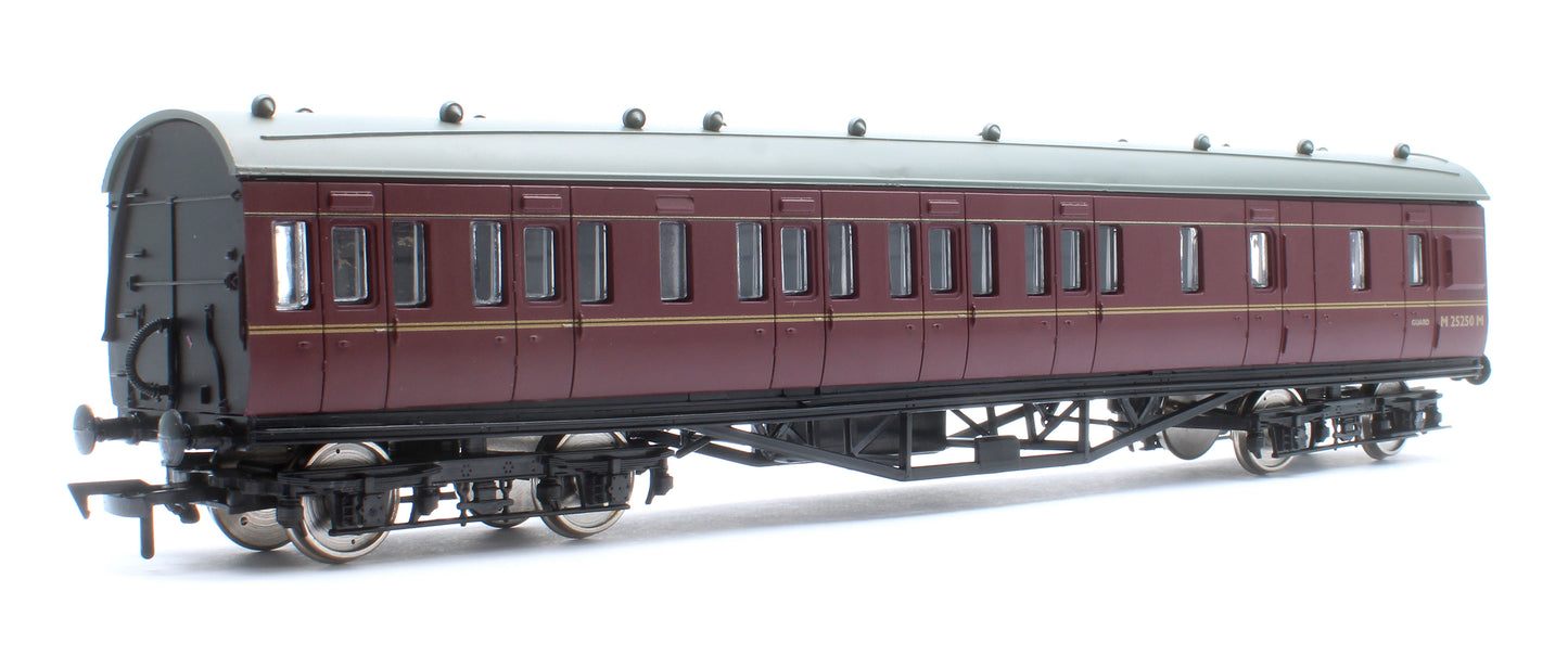57ft Stanier Non-Corridor Brake M25250M BR Lined Maroon