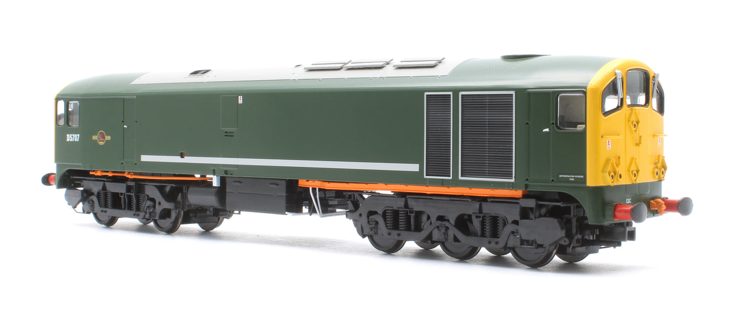 Class 28 Co-Bo BR Green Full Yellow Ends D5707 Diesel Locomotive - DCC Sound