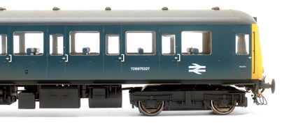 Class 122 BR Blue (Yellow Ends) Single Car DMU TDB975227 - Weathered