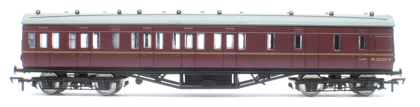 57ft Stanier Non-Corridor Brake M25250M BR Lined Maroon
