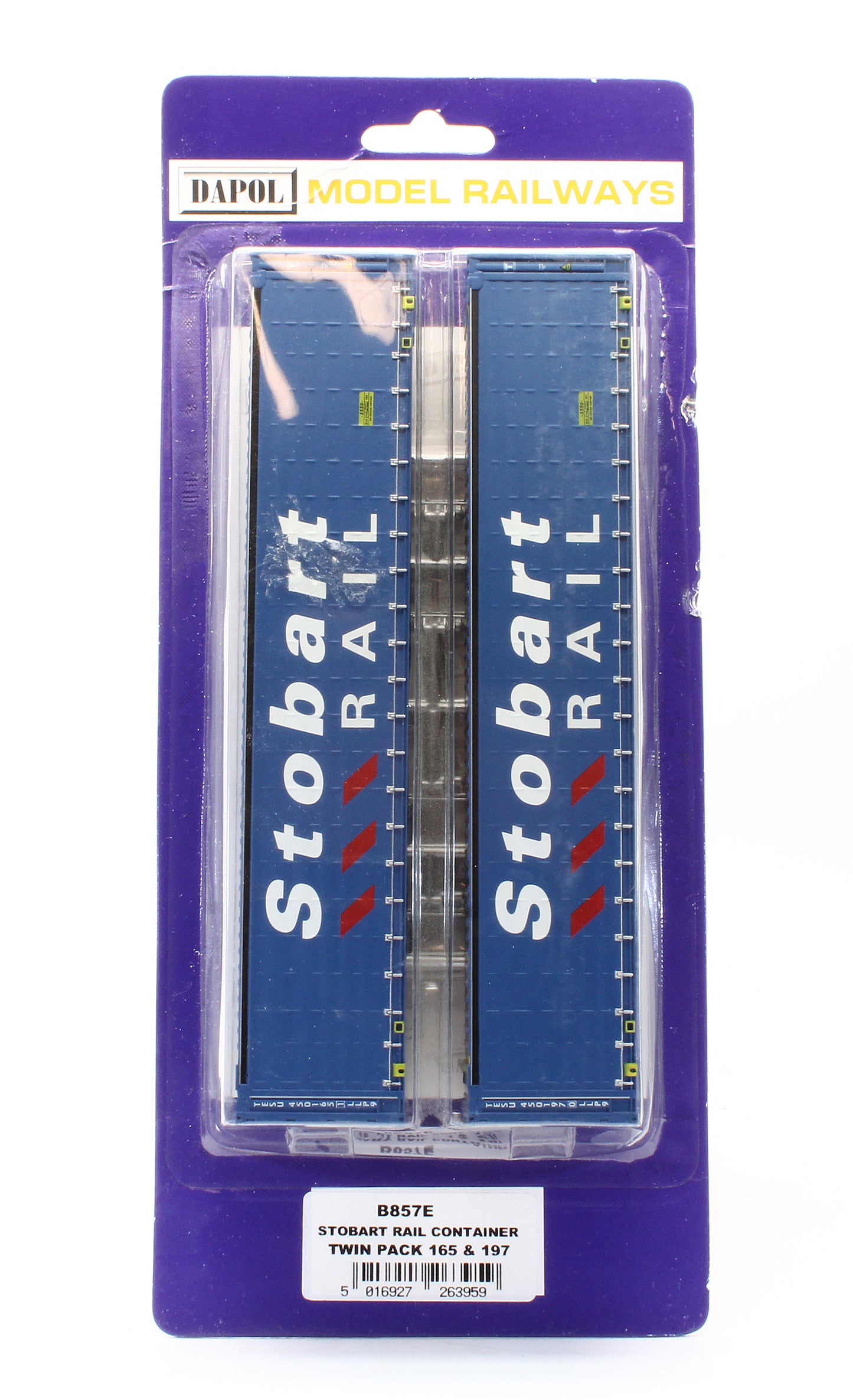 Pre-Owned B857E Stobart Rail Container Twin Pack 165 & 197