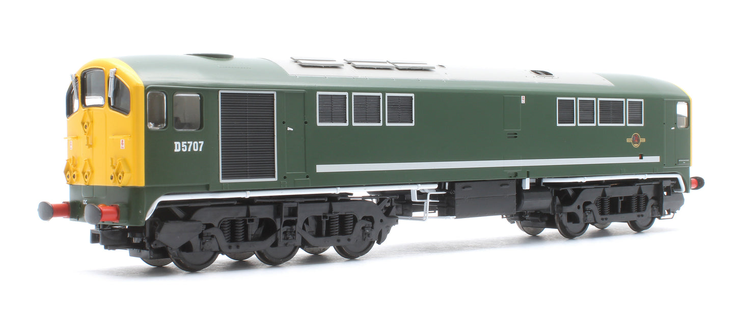 Class 28 Co-Bo BR Green Full Yellow Ends D5707 Diesel Locomotive - DCC Sound