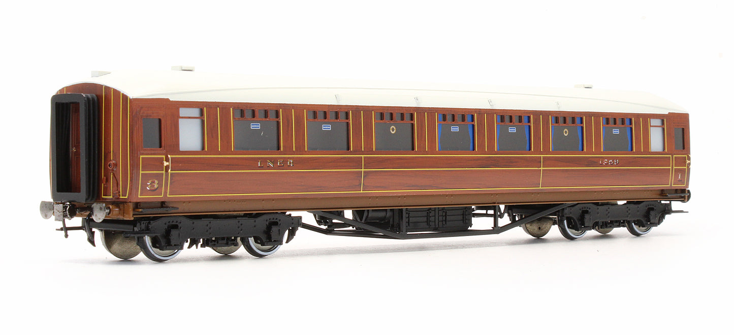 Pre-Owned LNER Teak Gresley 1st / 3rd Coach No.1859