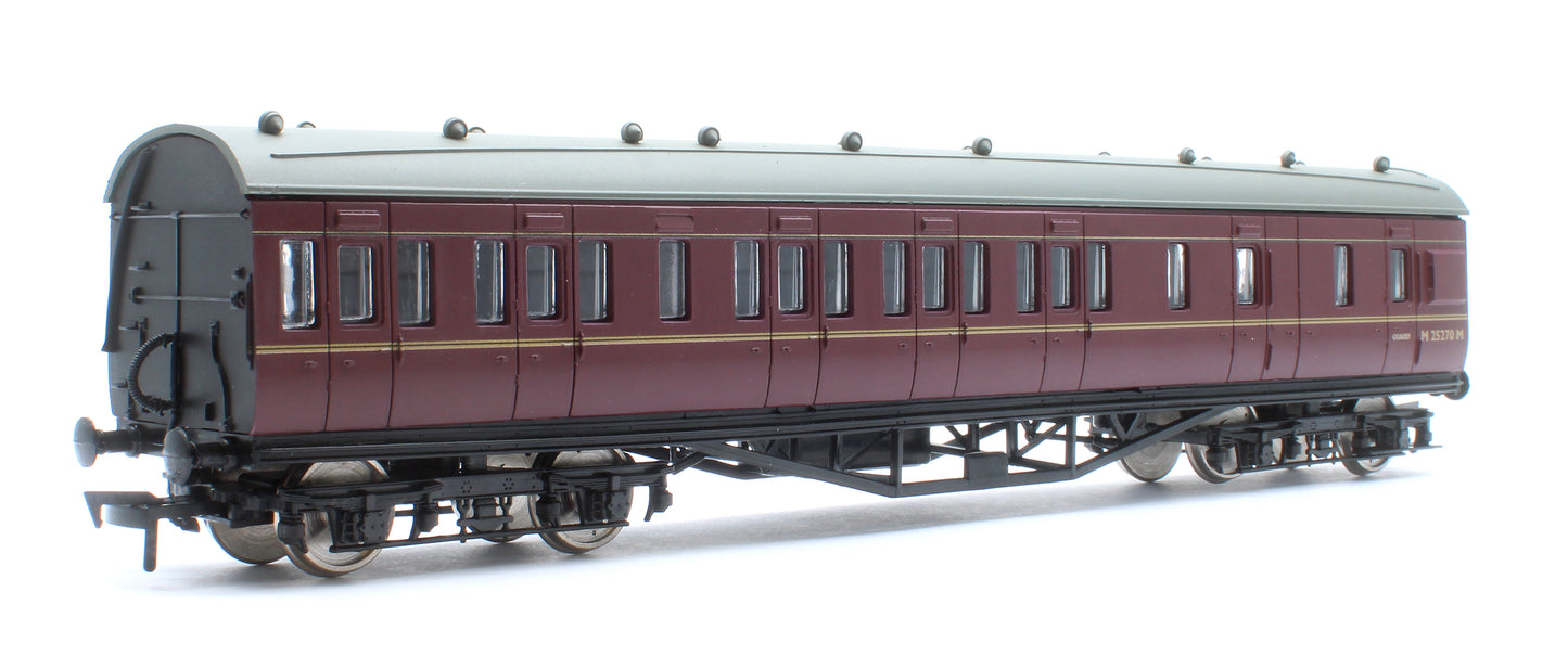 4P-010-302 57ft Stanier Non-Corridor Brake M25270M BR Lined Maroon