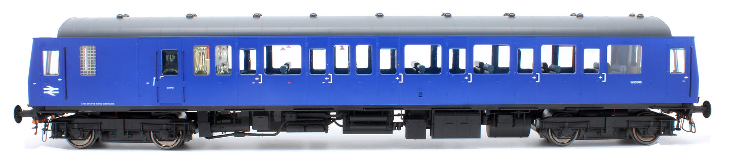 1226 Class 122 BR Blue Small Yellow Panel (White Cab Roof) Single Car DMU W55008
