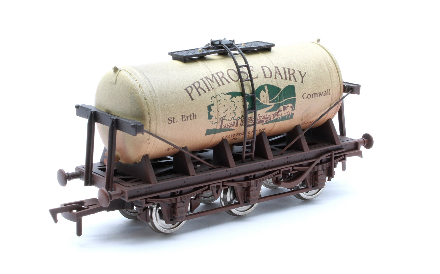 4F-031-138 6 Wheel Milk Tanker Primrose Dairy Weathered