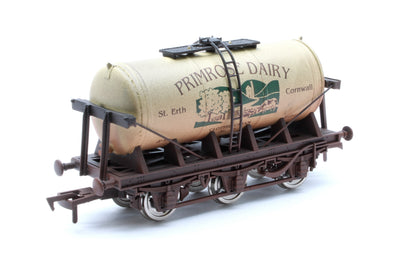 4F-031-138 6 Wheel Milk Tanker Primrose Dairy Weathered