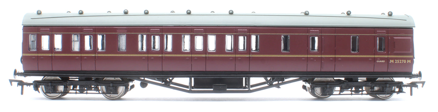 4P-010-302 57ft Stanier Non-Corridor Brake M25270M BR Lined Maroon
