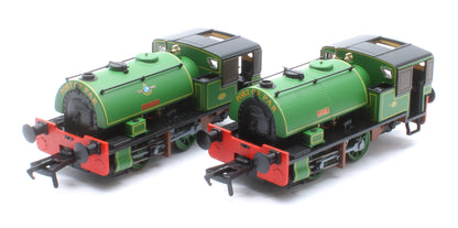 Port of Par Bagnalls Twin Pack - Lined Light Green (As Preserved) Steam Locomotive - DCC Sound