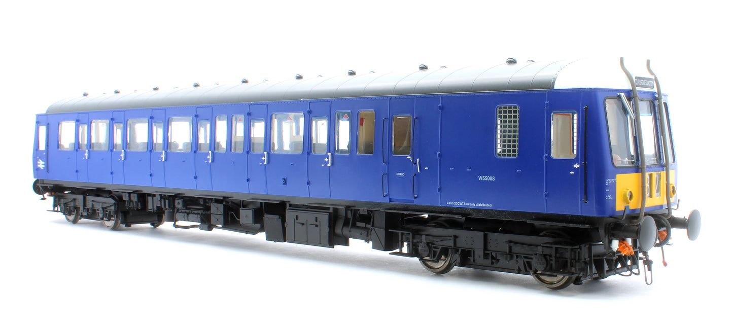 1226 Class 122 BR Blue Small Yellow Panel (White Cab Roof) Single Car DMU W55008