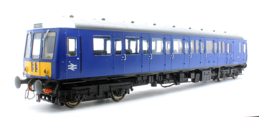 Class 122 BR Blue Small Yellow Panel (White Cab Roof) Single Car DMU W55008