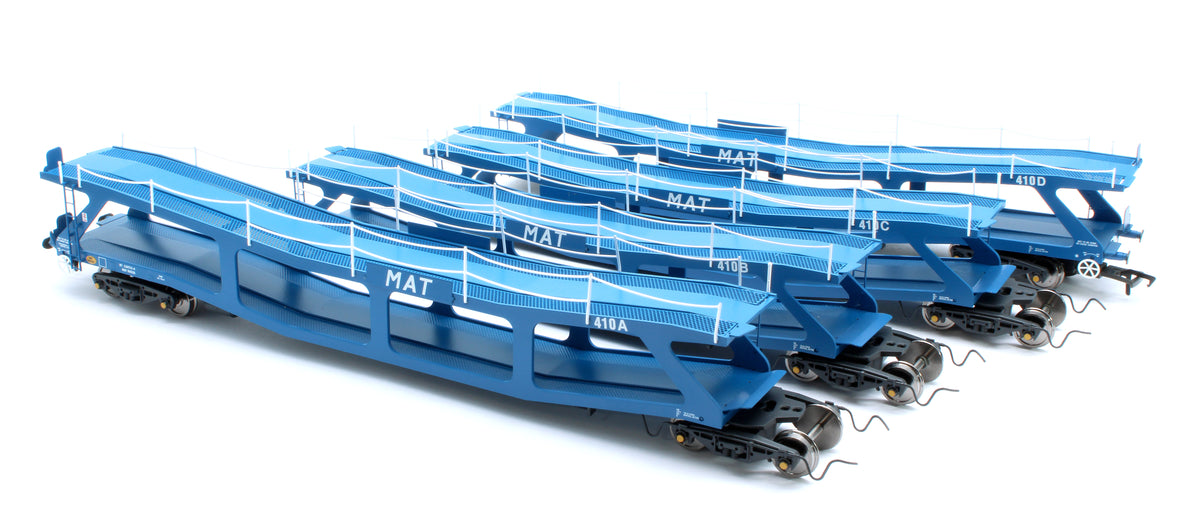RT-OO-CAR4-402B Quad set Cartic-4 car carrier - MAT-Transauto blue (set B)
