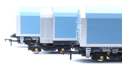 OO/4mm 5-car Arbel WIA car carrier with RfD squadron branding. Wagon 85 70 4971 001-8