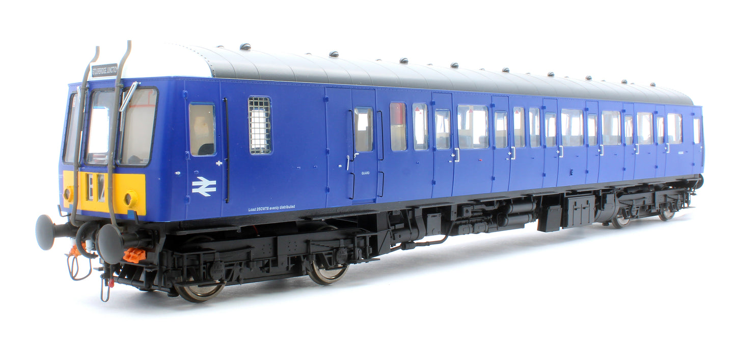 1226 Class 122 BR Blue Small Yellow Panel (White Cab Roof) Single Car DMU W55008