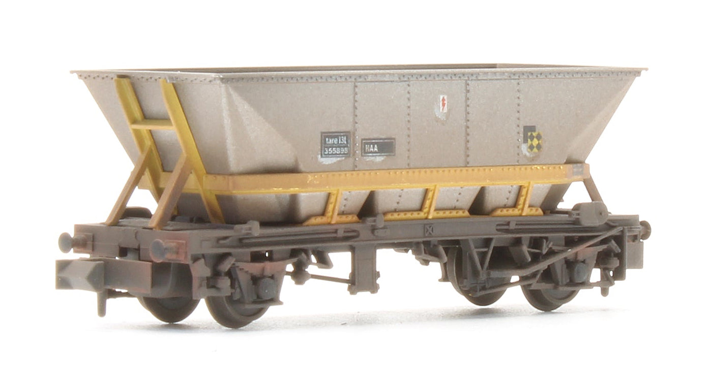 Pre-Owned HAA BR Trainload Coal Sector Hopper Wagon Yellow Cradle - Custom Weathered