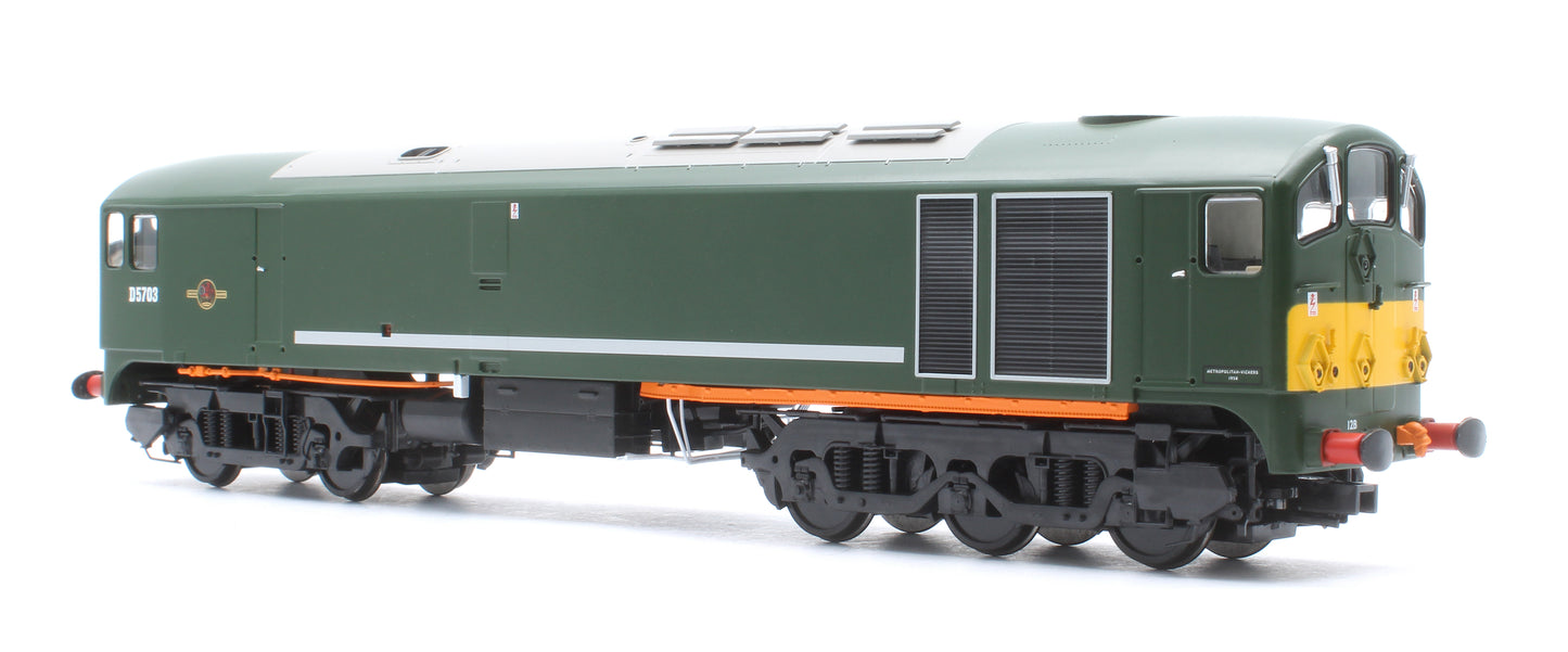 Class 28 Co-Bo BR Green Small Yellow Panels D5703 Diesel Locomotive