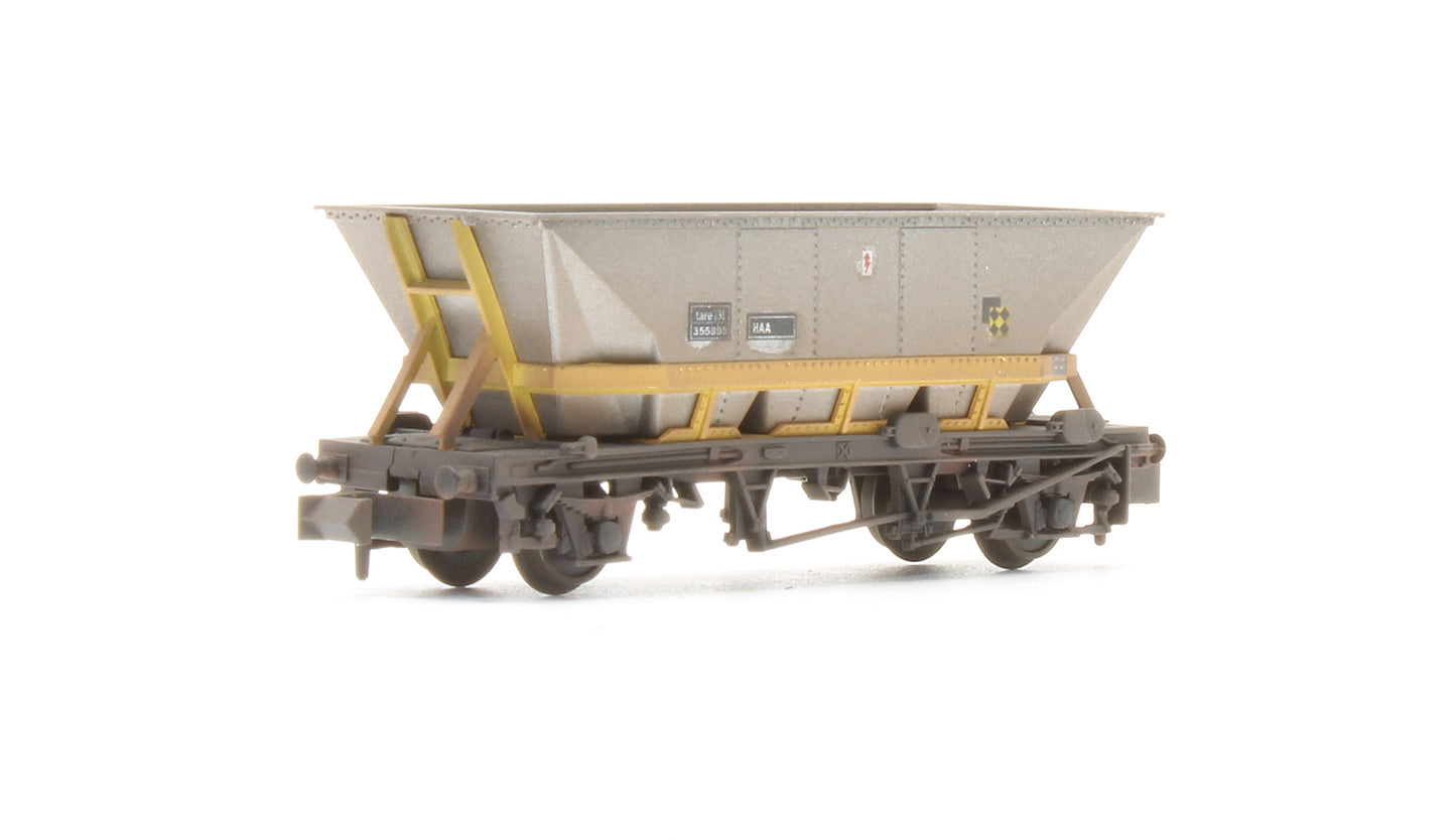 Pre-Owned HAA BR Trainload Coal Sector Hopper Wagon Yellow Cradle - Custom Weathered