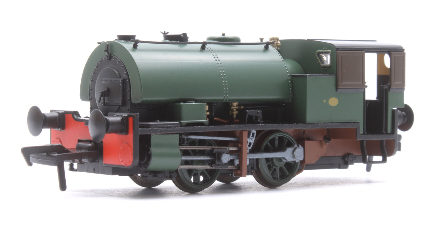 Pre-Owned 968003 Port of Par Bagnall - Unlined Dark Green Steam Locomotive