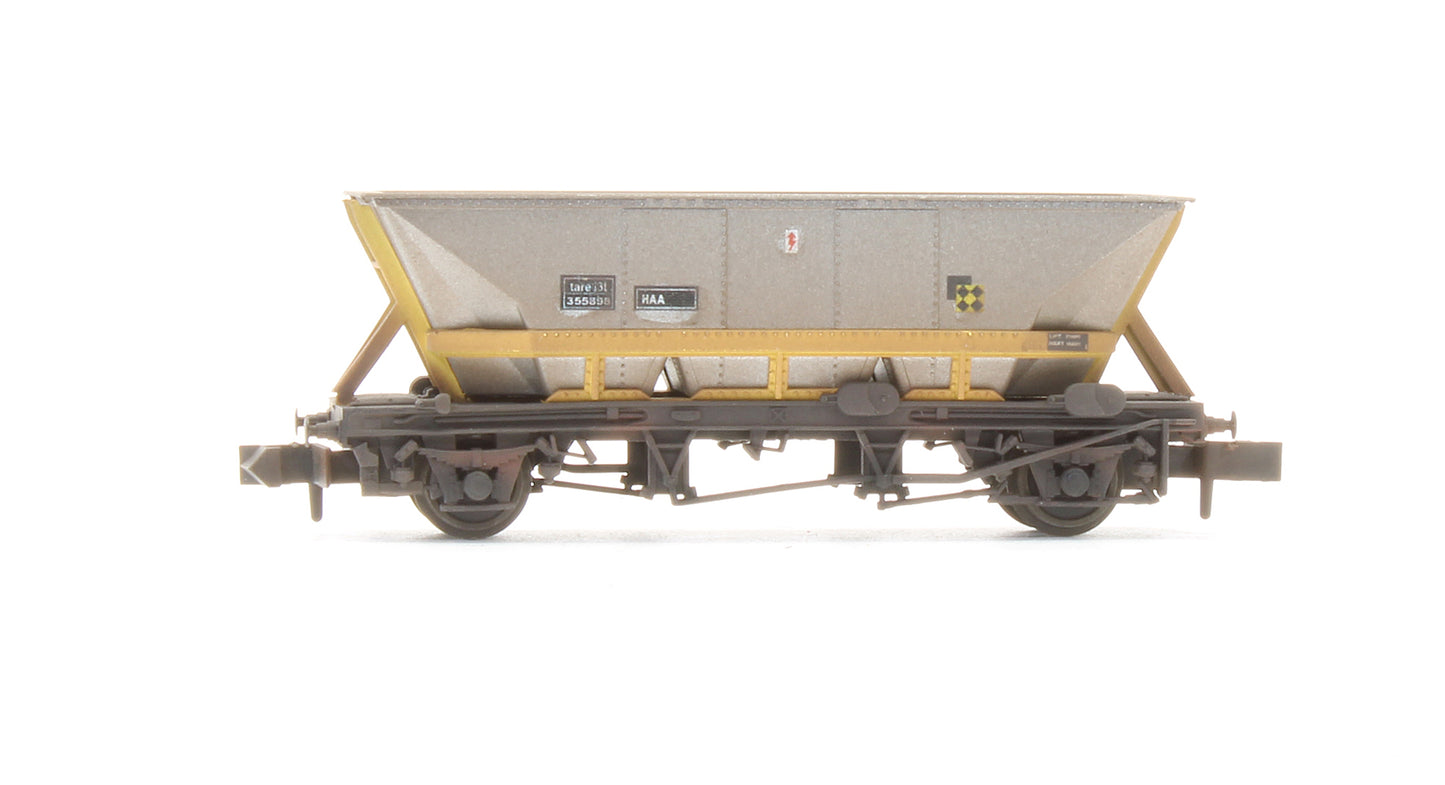 Pre-Owned HAA BR Trainload Coal Sector Hopper Wagon Yellow Cradle - Custom Weathered