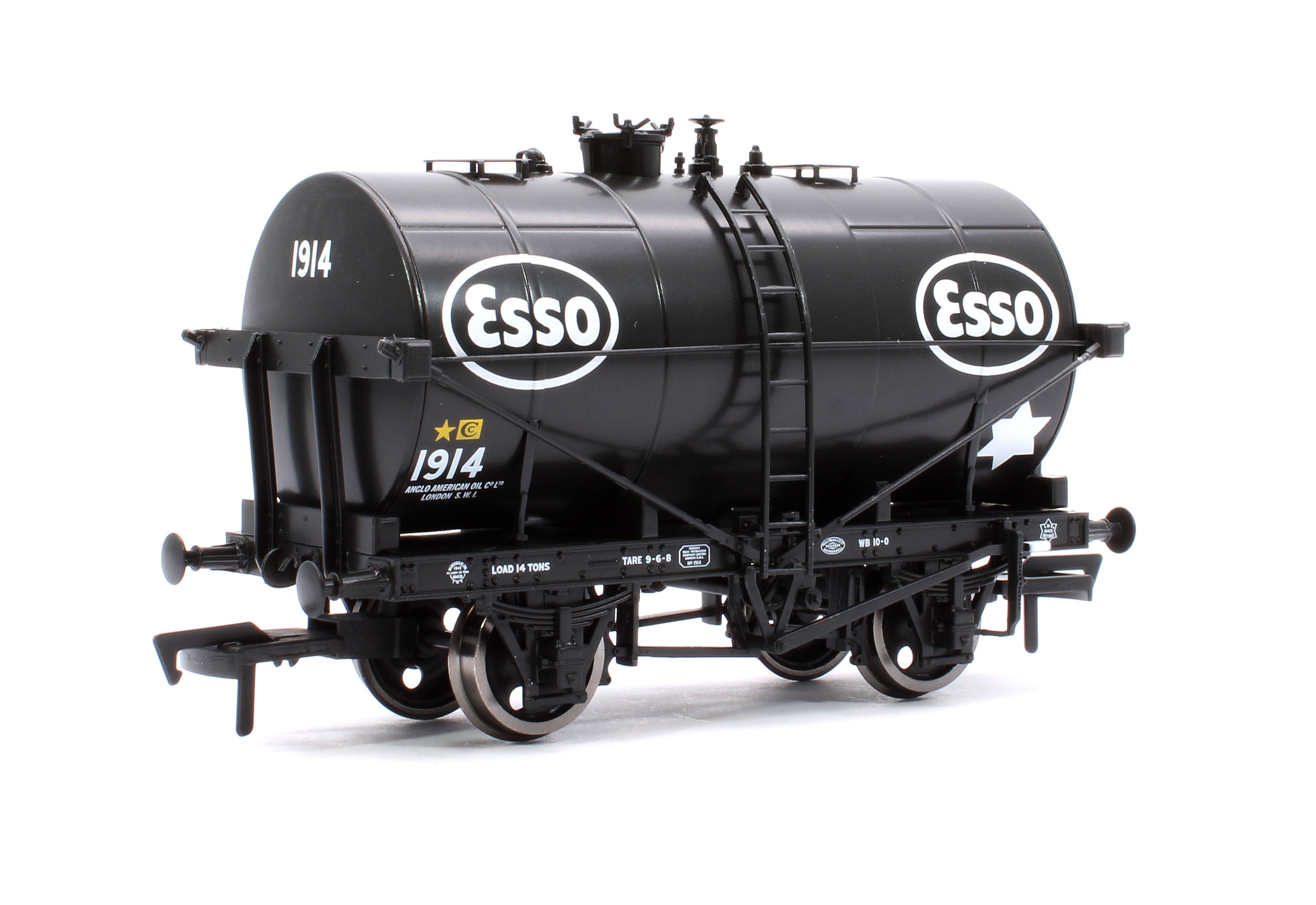 Dapol 14T Tank Wagon Class B Shell Esso Black 1914 – Rails Of Sheffield