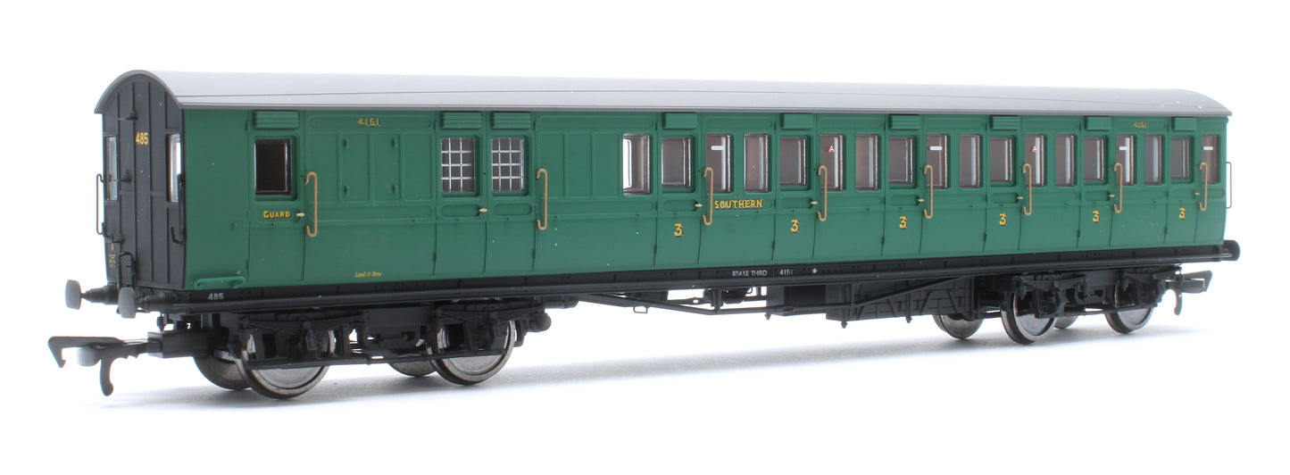 LBSCR 54ft 'Isle of Wight' 4-Coach Pack SR Malachite Green No. 485