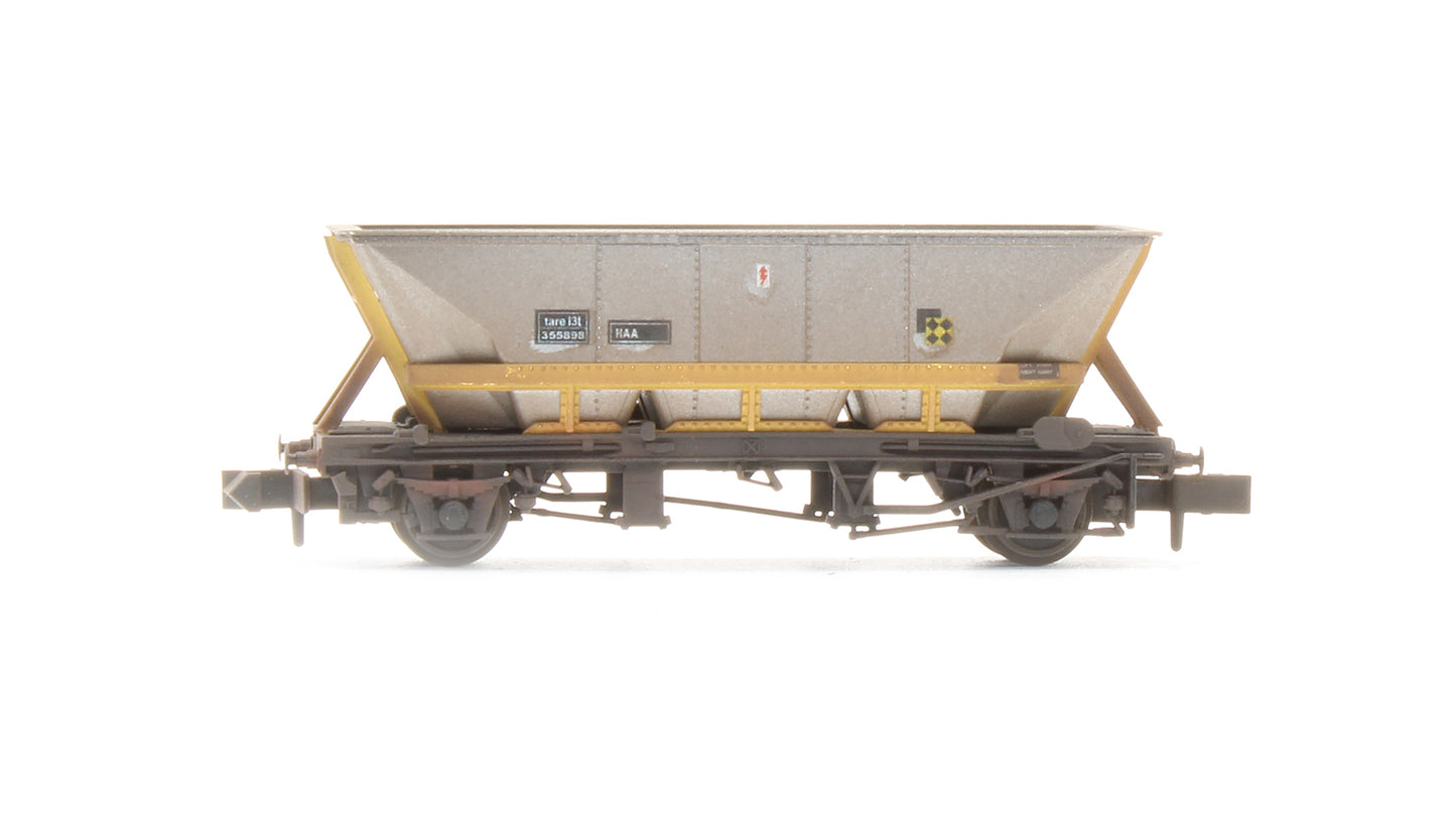 Pre-Owned HAA BR Trainload Coal Sector Hopper Wagon Yellow Cradle - Custom Weathered