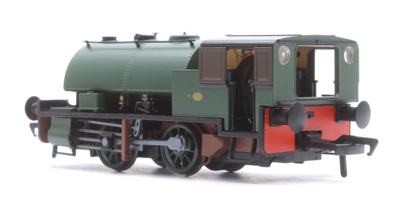Port of Par Bagnall - Unlined Dark Green Steam Locomotive - DCC Sound