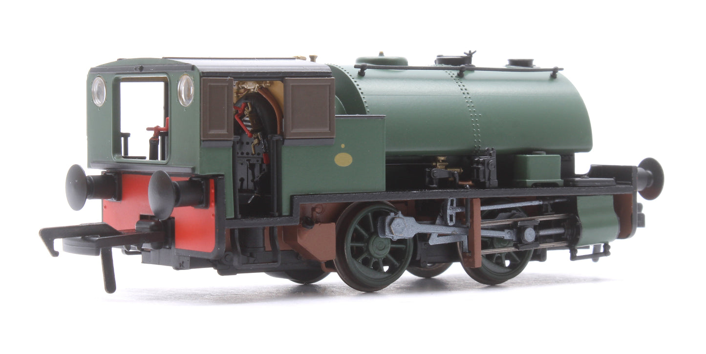 Pre-Owned 968003 Port of Par Bagnall - Unlined Dark Green Steam Locomotive