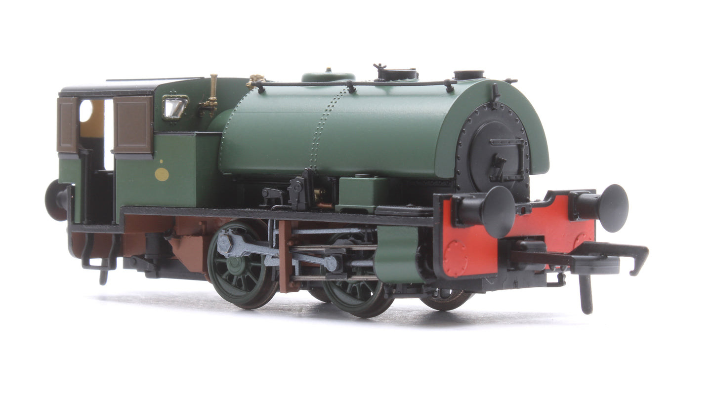 Port of Par Bagnall - Unlined Dark Green Steam Locomotive