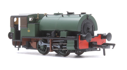 Port of Par Bagnall - Unlined Dark Green Steam Locomotive