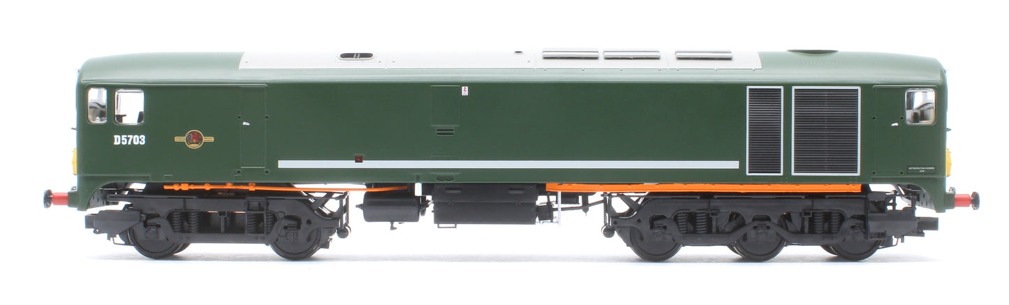 Class 28 Co-Bo BR Green Small Yellow Panels D5703 Diesel Locomotive