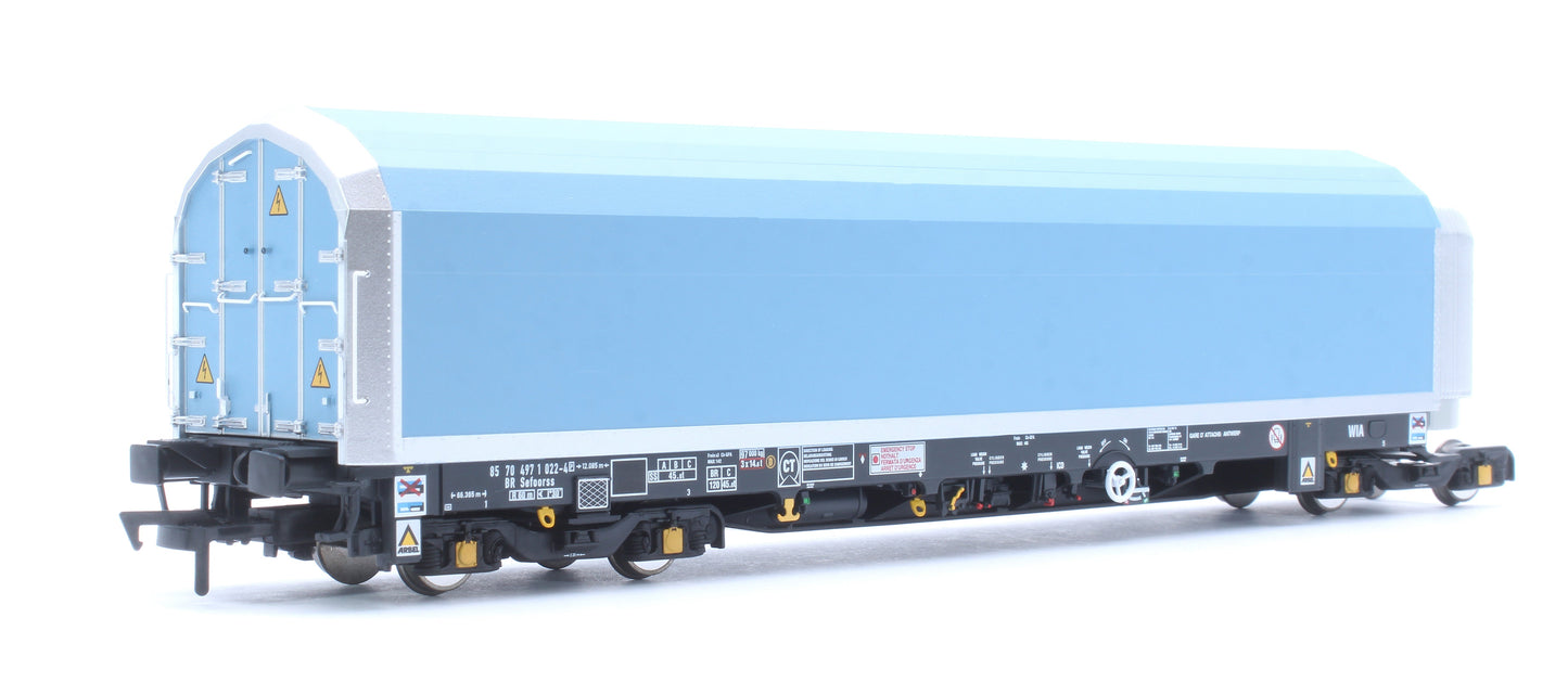 Pre-Owned OO/4mm 5-car Arbel WIA car carrier with RfD squadron branding. Wagon 85 70 4971 022-4