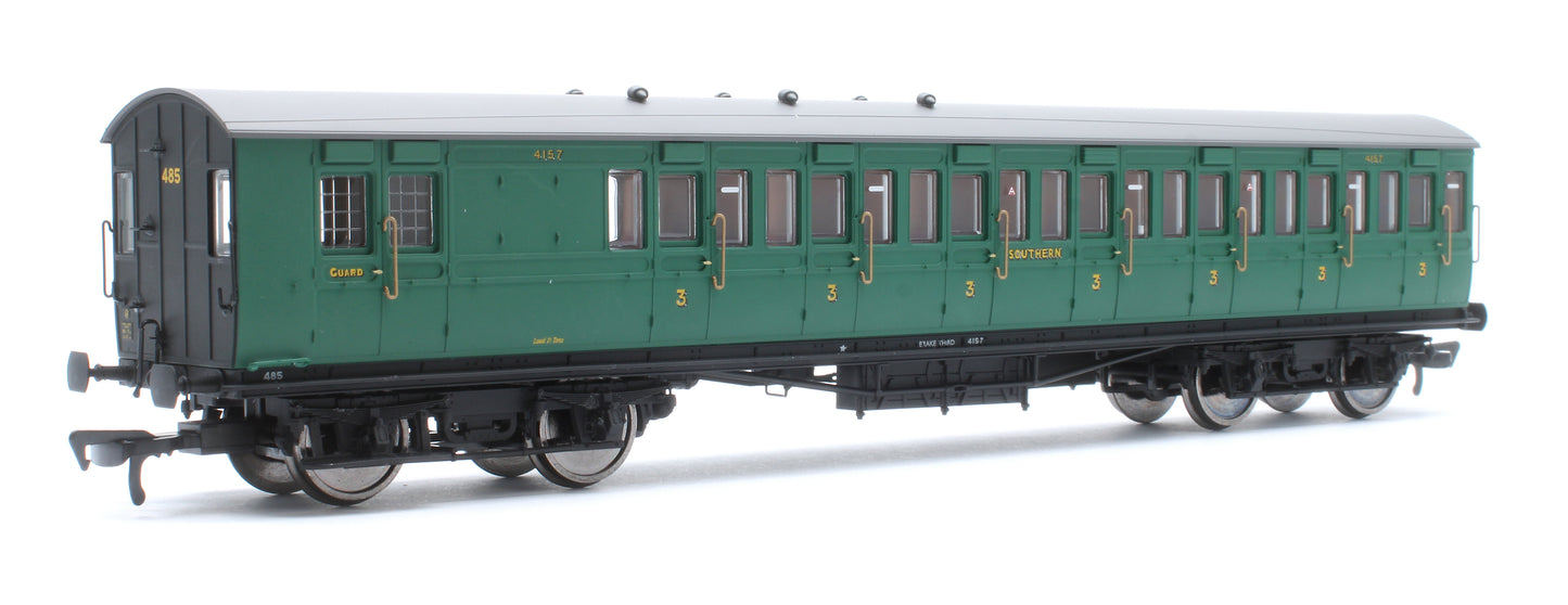 LBSCR 54ft 'Isle of Wight' 4-Coach Pack SR Malachite Green No. 485