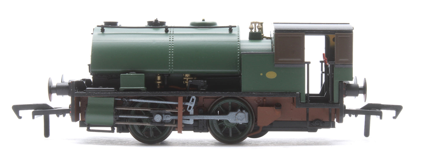 Pre-Owned 968003 Port of Par Bagnall - Unlined Dark Green Steam Locomotive