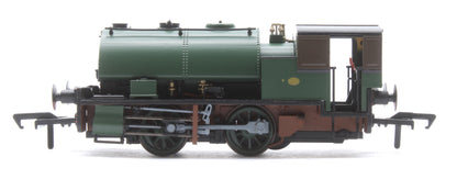 Pre-Owned 968003 Port of Par Bagnall - Unlined Dark Green Steam Locomotive