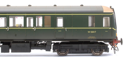 Class 122 BR Green (Small Yellow Panel) Single Car DMU W55017 - Weathered