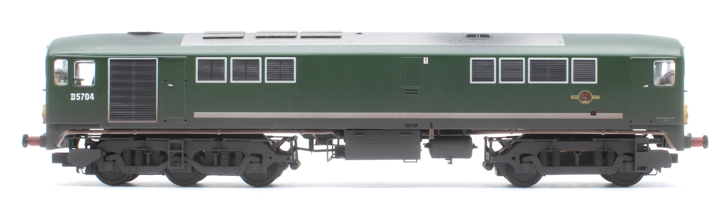 Class 28 Co-Bo BR Green Small Yellow Panels D5704 Diesel Locomotive - Weathered