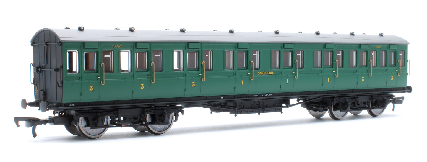LBSCR 54ft 'Isle of Wight' 4-Coach Pack SR Malachite Green No. 485